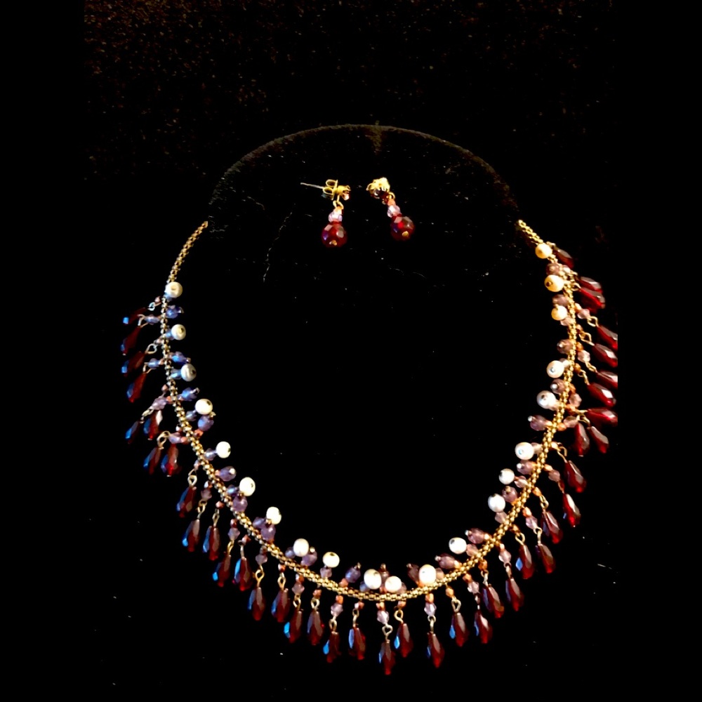 Necklace with matching earrings